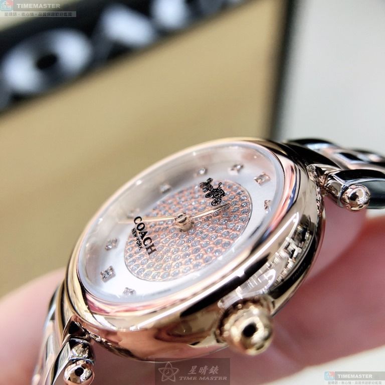 [星晴錶業]COACH手錶,26mm,CH00078銀色錶面玫瑰金錶殼金銀相間精鋼錶帶款, , large