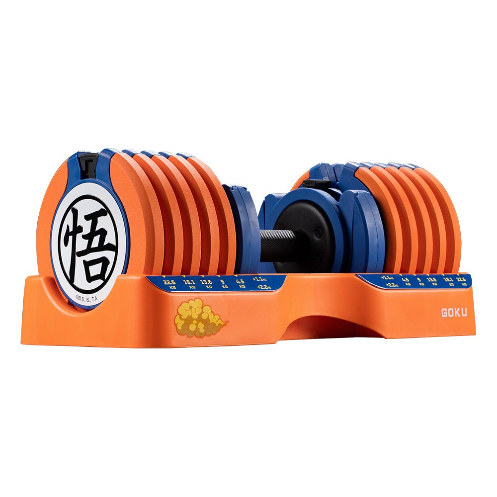 【BYZOOM FITNESS】七龍珠Z 25kg(55LB)15段重量 可調式啞鈴 (悟空款), , large