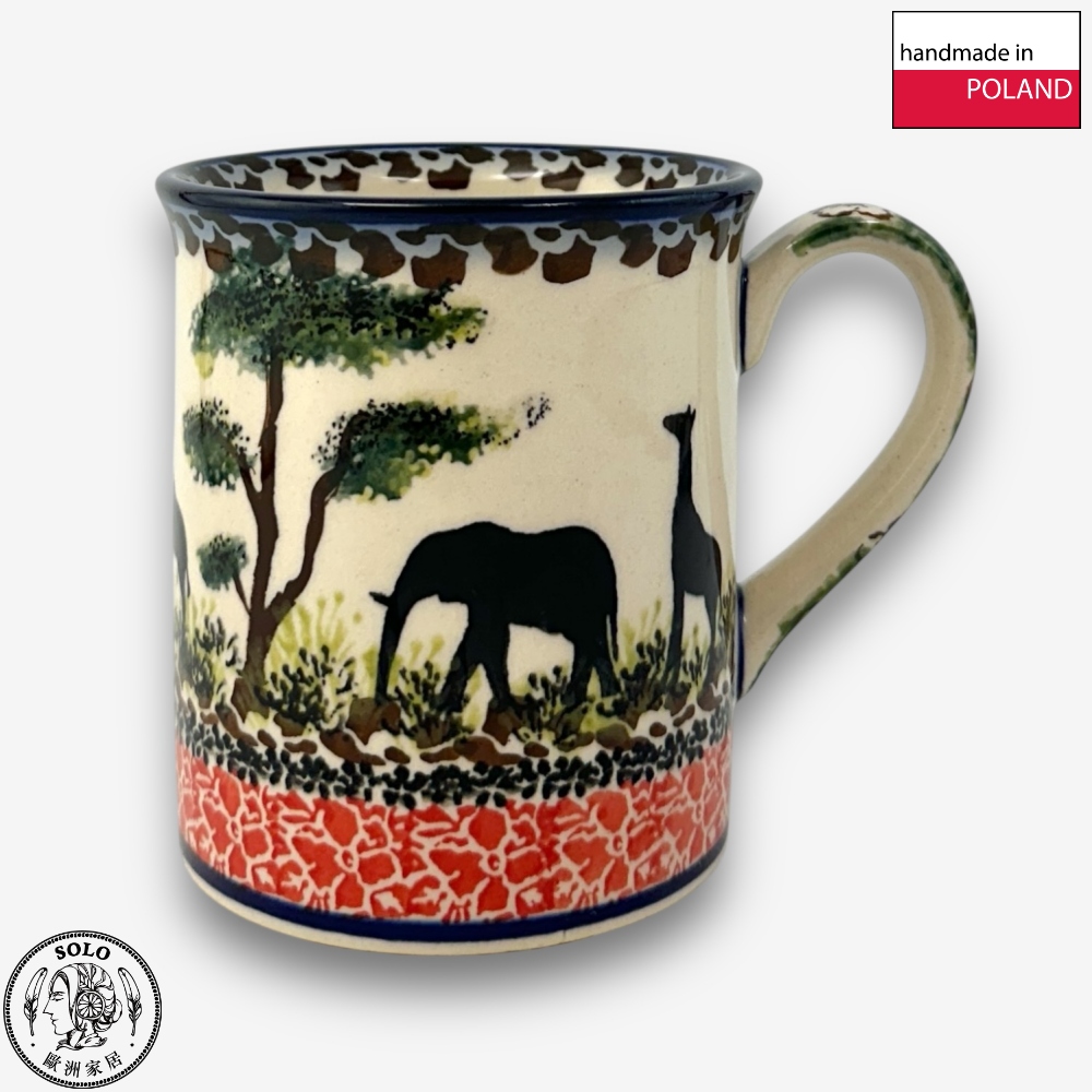 【SOLO Vintage】Cerraf Polish Pottery 280ml Mug Ballad of the Open Plains Series Made in Poland