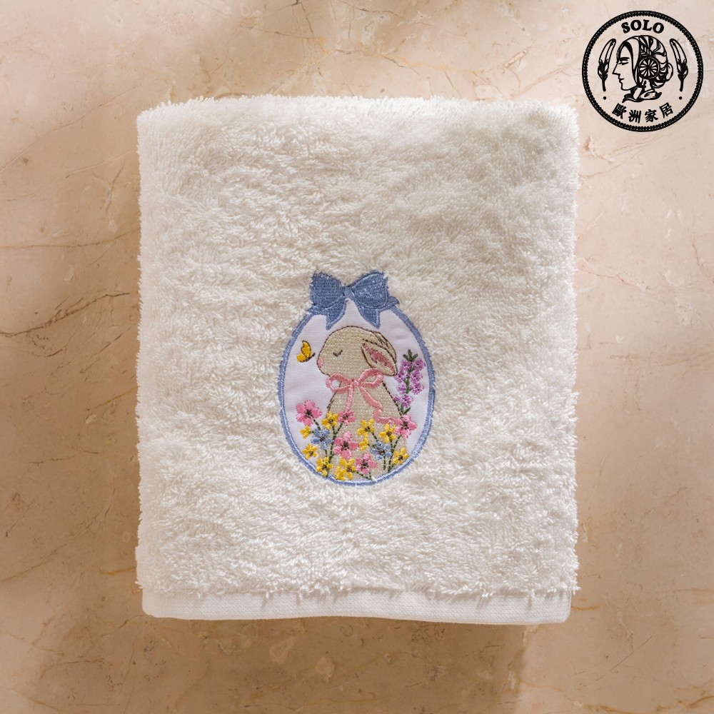 【SOLO歐洲家居】LCW Home 土耳其製 50x80cm 萌兔野餐刺繡棉質毛巾 100%純棉 超吸水, , large