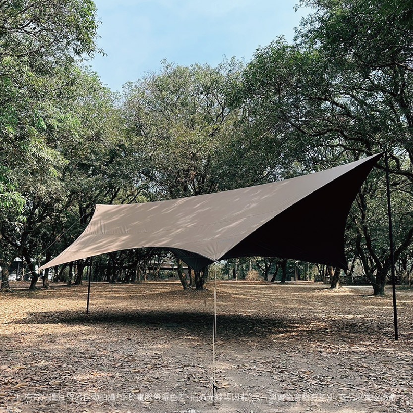 Hexagonal Tarp with Black Coating, , large