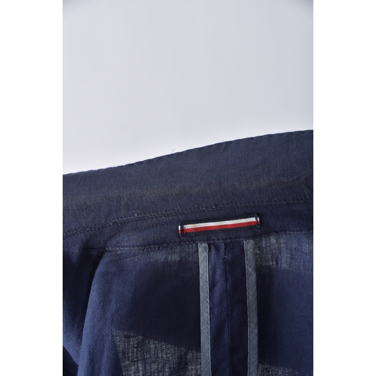 (L) 【陳喬恩私服】tommy hilfiger西裝中性寬鬆排扣藍色外套二手衣, , large