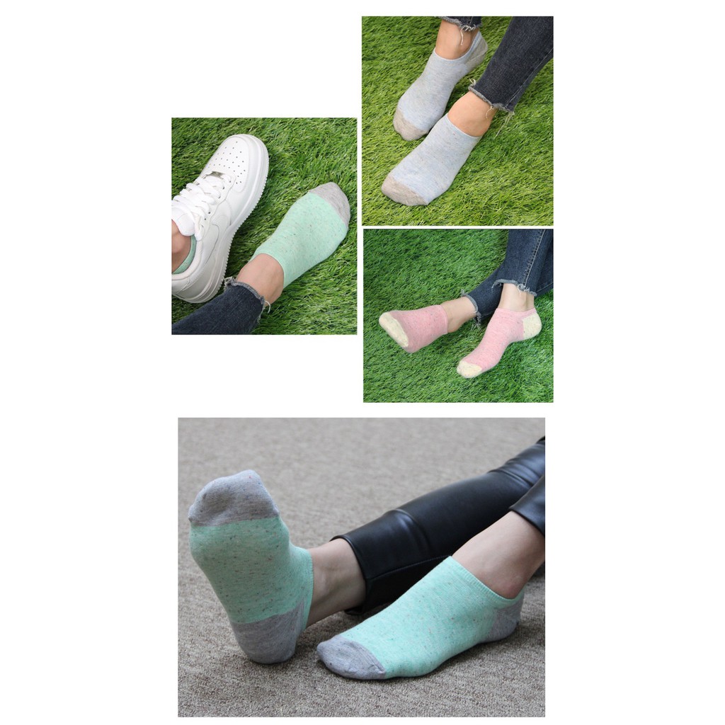 【D&G】紛彩點直角低口女襪<粉桔>D381 襪子 短襪, , large