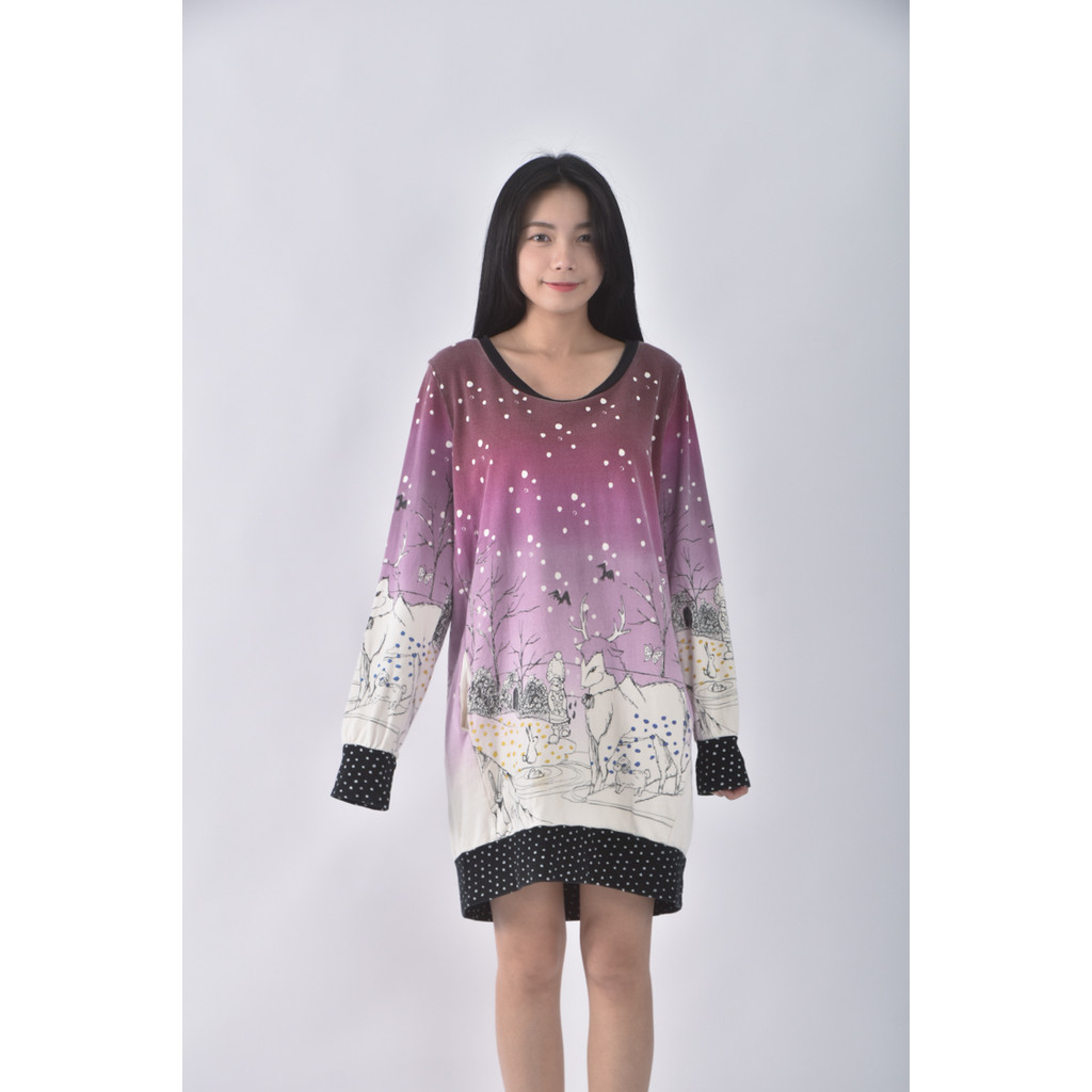 (S) scolar棉質純棉紫色洋裝二手衣, , large