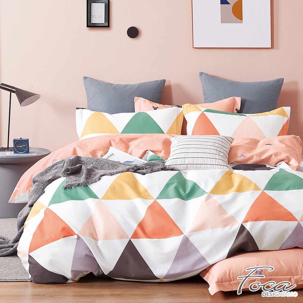 【FOCA買一送一+三防枕x2】100%精梳純棉舖棉兩用被床包組(單/雙/加/特), , large