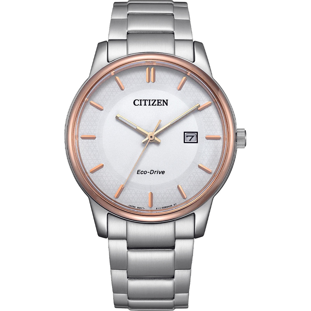 CITIZEN 星辰 光動能經典手錶-白/40mm BM6979-74A, , large