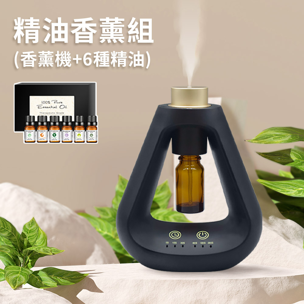 [Beautylife]Triangle Intelligent Automatic Aromatherapy Diffuser HH-D01/Black (with 6 essential oils), , large
