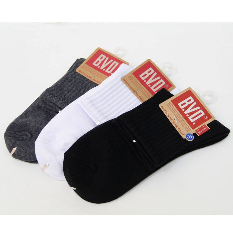【BVD】1/2學生男襪-黑 B238 男襪 襪子 短襪, , large