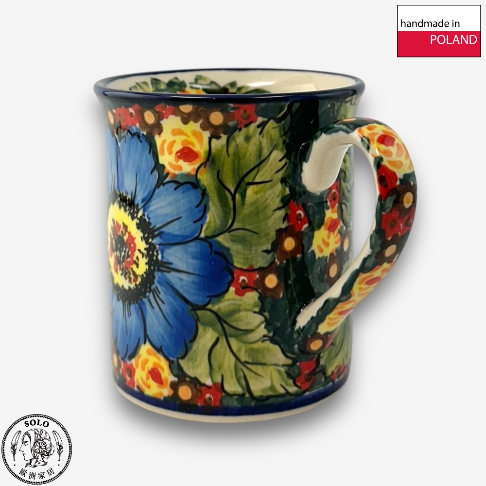【SOLO Vintage】Cerraf Polish Pottery 280ml Mug Where Flowers Bloom Deeply Series Made in Poland, , large