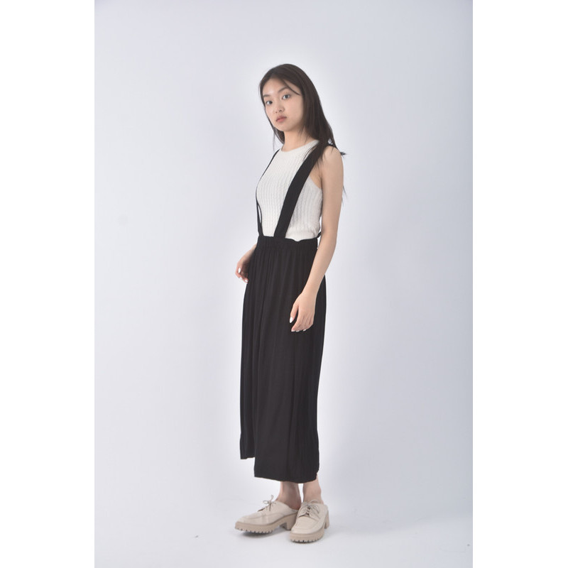 (S) 質感吊帶黑色長裙二手衣, , large