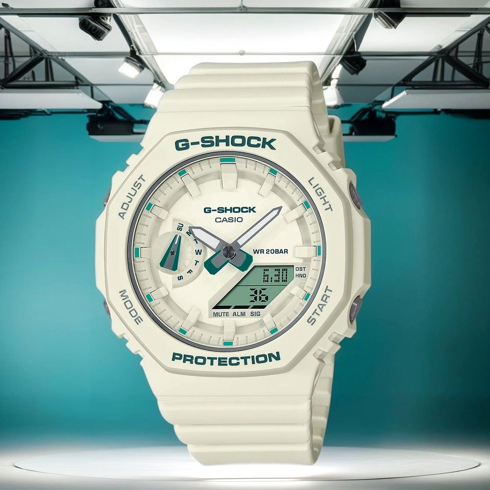CASIO 卡西歐 G-SHOCK 摩登綠 八角女錶 GMA-S2100GA-7A, , large