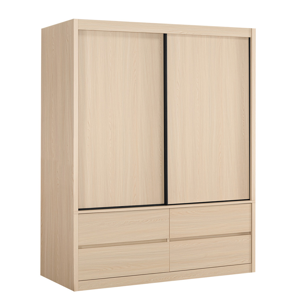 【Hampton 漢汀堡】布莉坦妮5尺四抽拉門衣櫥, , large