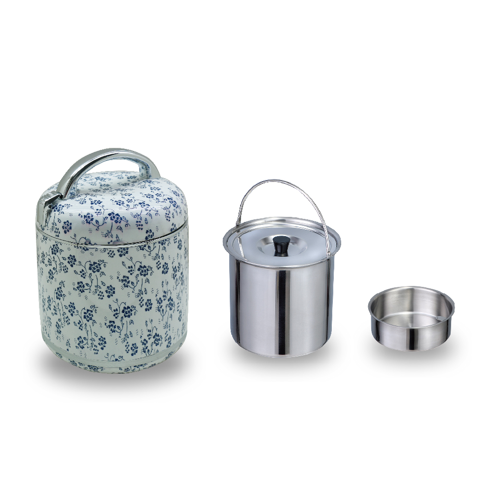 【GOLDEN FIRE 火牌】燜燒鍋 花色 系列-青花瓷 2.0L-IH爐可用鍋(燜燒鍋 保溫 保冷 手提 不鏽鋼 台灣製造), , large