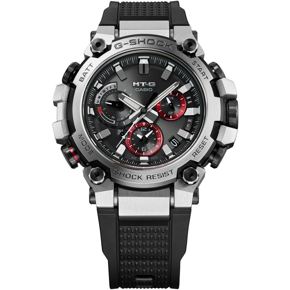 CASIO 卡西歐 MT-G 碳纖維核心 太陽能藍芽電波手錶 MTG-B3000-1A, , large