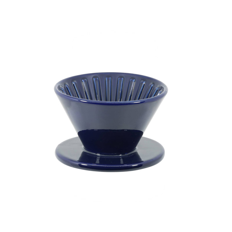 PEARL HORSE Cone Ceramic Coffee Dripper – 1–2 Cups,Cobalt Blu  – JA-06-01-C-B