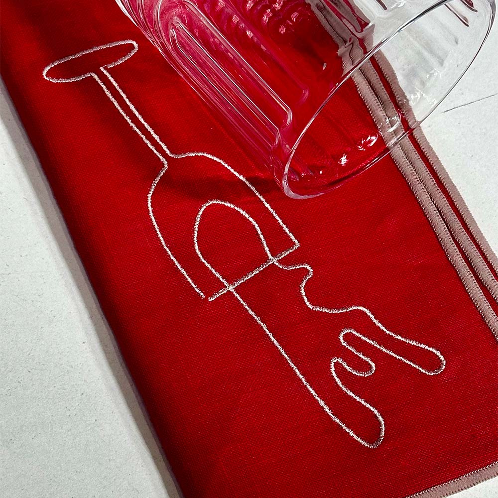 Embroidered Napkins-Wine, , large