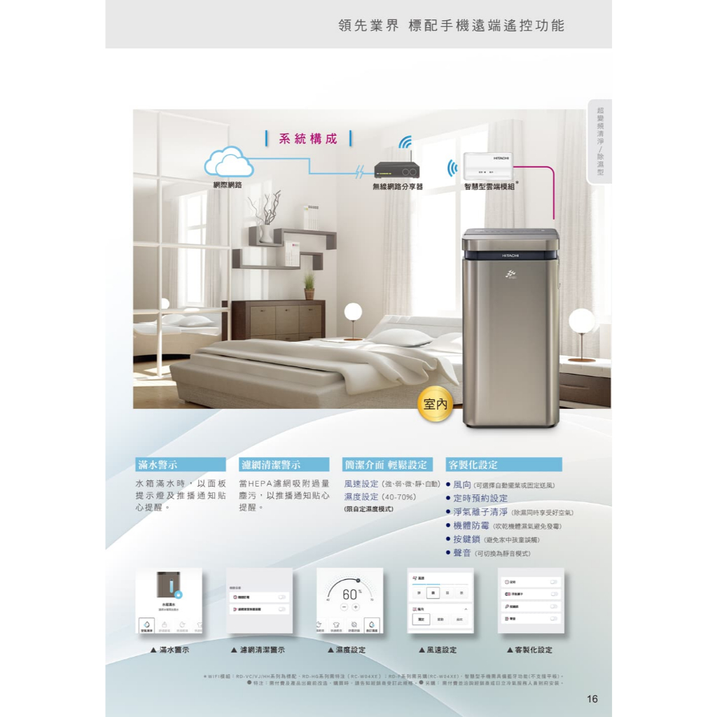 【HITACHI 日立】17公升超變頻清淨型除濕機RD-340VC極光鈦, , large