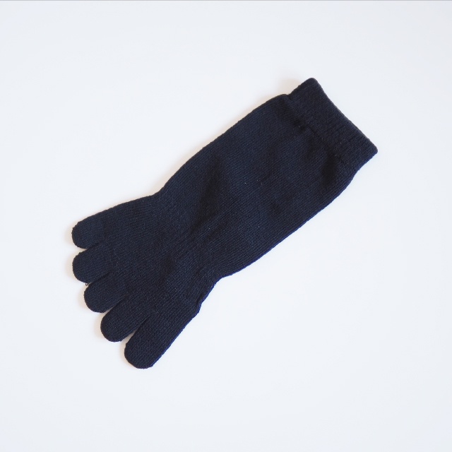 [Kaimei Cotton] 6 pairs set, black MIT made in Taiwan, antibacterial and deodorizing flat cotton toe socks, , large