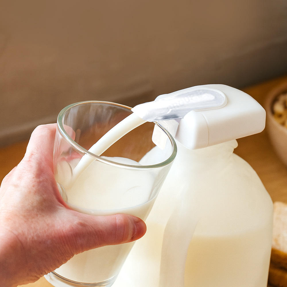 【上手家居】飲料自動吸管 2入組-白色(壓頭/抽水器/按壓頭/上水器), , large