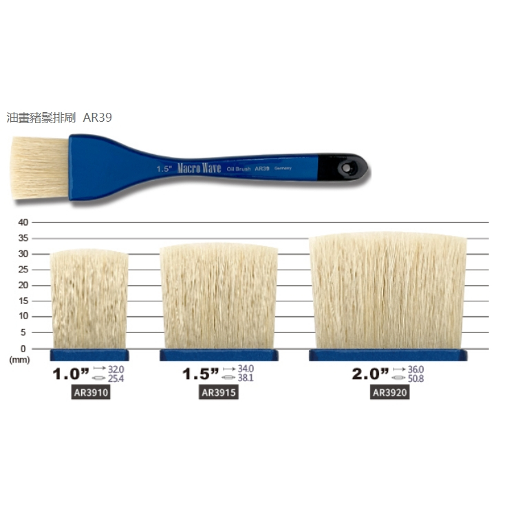 普思AP 馬可威油畫豬鬃排刷AR3910, , large