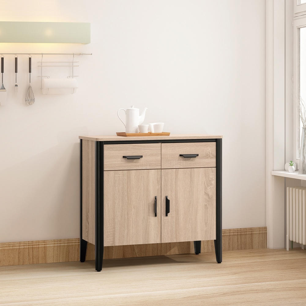 【唯熙傢俱】威尼斯橡木色2.6尺餐櫃, , large