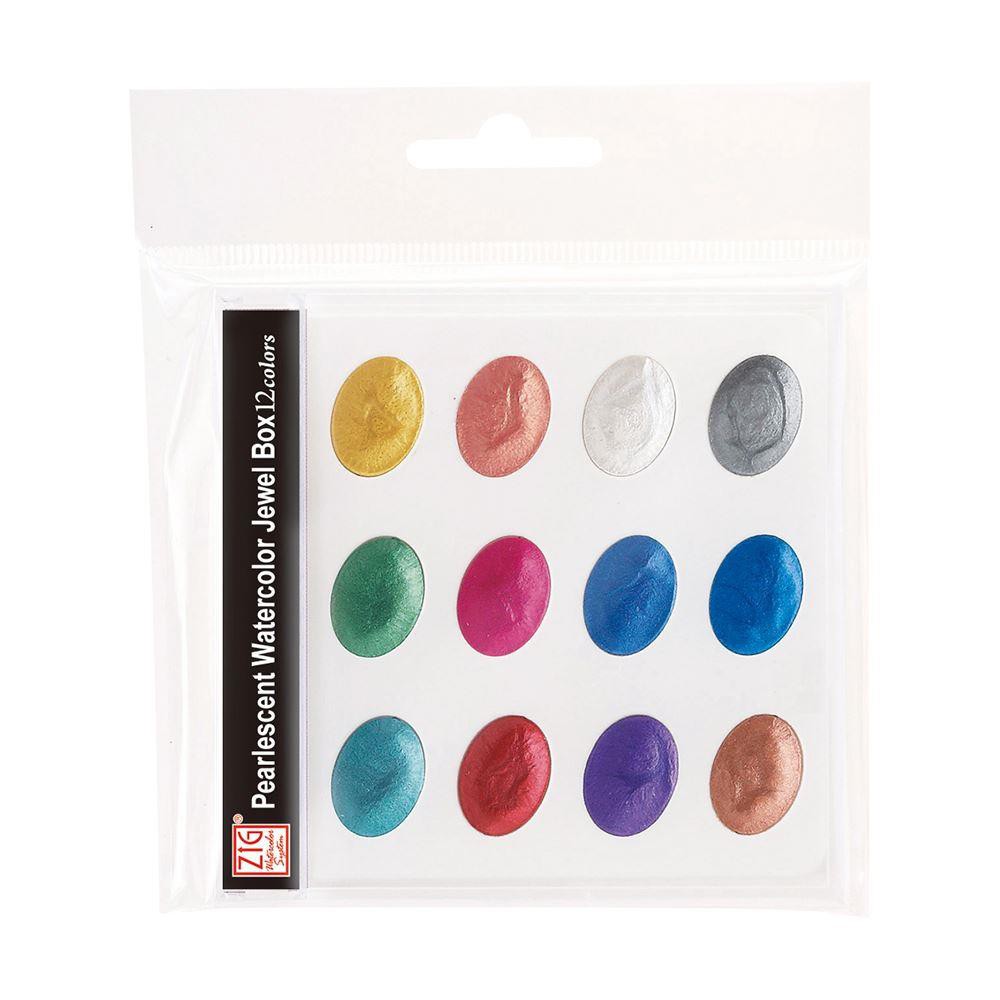 *需預訂【Kuretake 日本吳竹】珠寶水彩盒 十二色 (WSKG204-5), , large