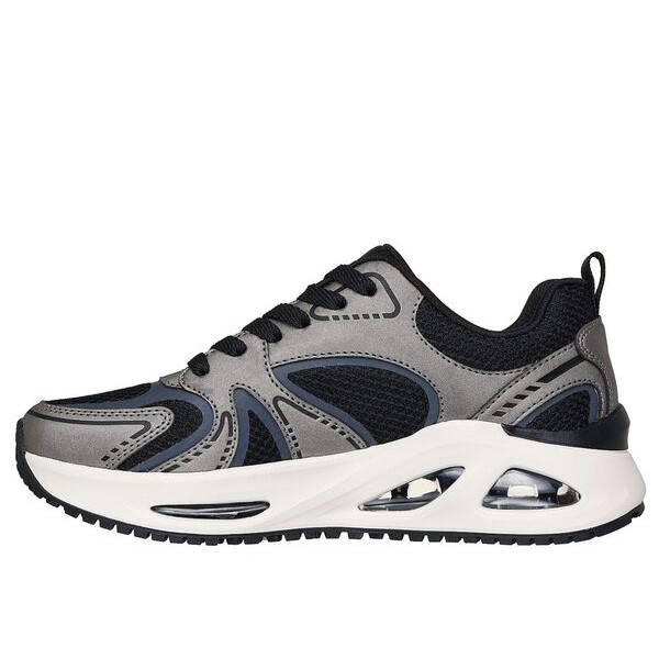 Kixpress-Skechers Uno Ego 女 運動休閒鞋 增高 舒適 穿搭 灰 黑 [177474GUBK], , large