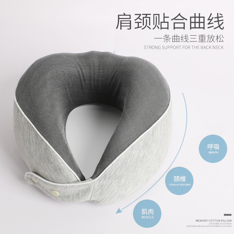 U型記憶棉護頸枕(附耳塞、眼罩), , large