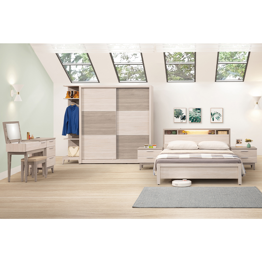 【唯熙傢俱】海瑟薇雙色3.8尺化妝台, , large