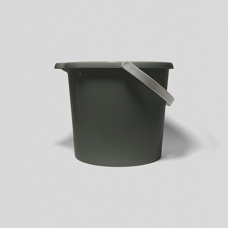 GINII基尼|質感加厚手提水桶 12L 莫蘭迪綠/塑膠水桶 圓型水桶 手提水桶 多用途水桶 泡腳 園藝 洗澡桶, 莫蘭迪綠, large