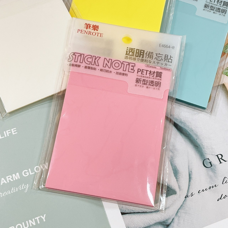 【PENROTE 筆樂】透明備忘貼 紅, , large