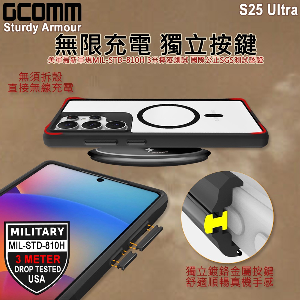 GCOMM 三星 S25 Ultra 3米軍規磁吸防摔殼 Sturdy Armour, , large