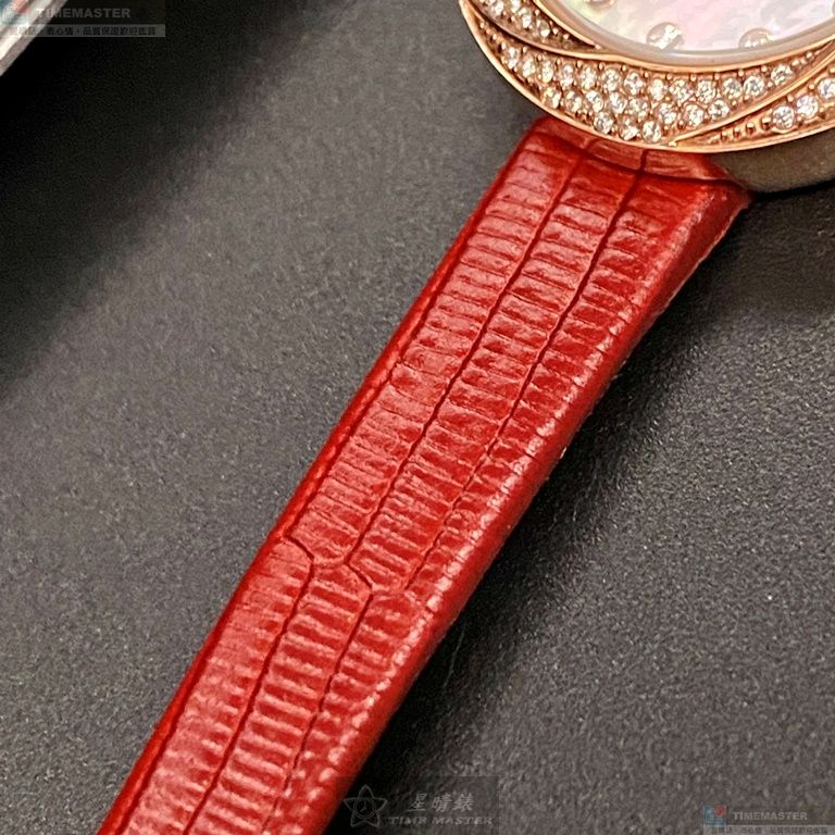 [星晴錶業]ARMANI手錶,26mm,AR00045貝母錶面玫瑰金錶殼紅真皮皮革錶帶款, , large