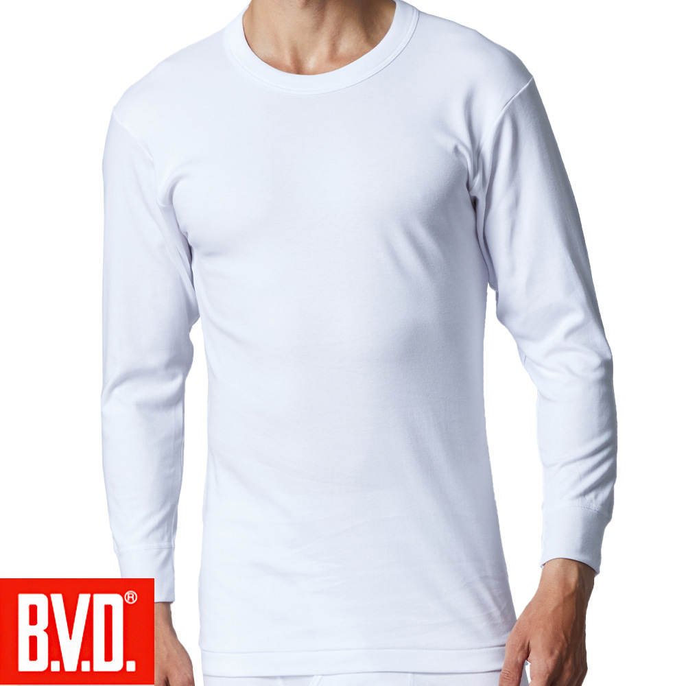 BVD厚綿圓領長袖衫, , large