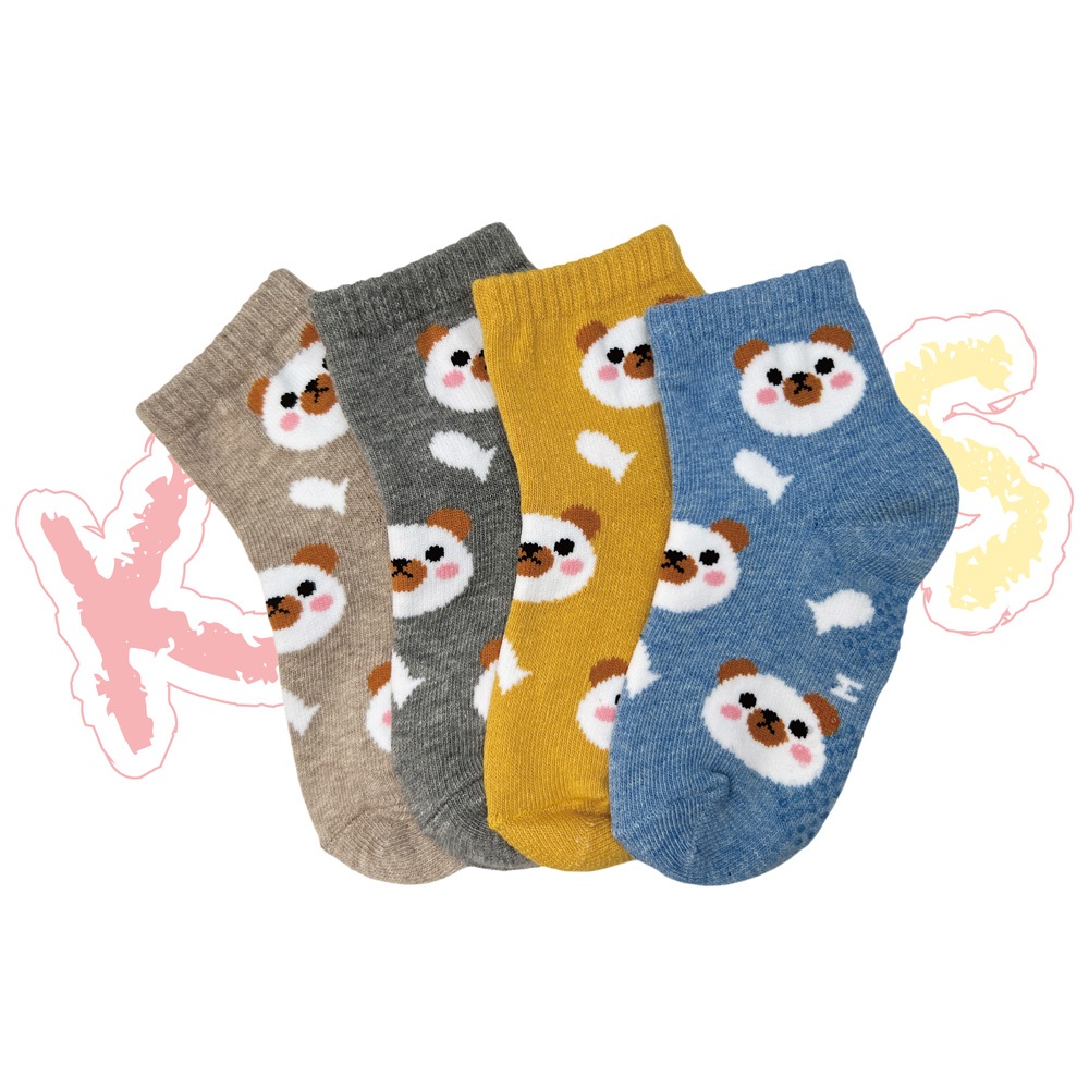 【BVD】小熊1/2童襪<麻卡其13-16cm>B577 短襪 襪子, , large