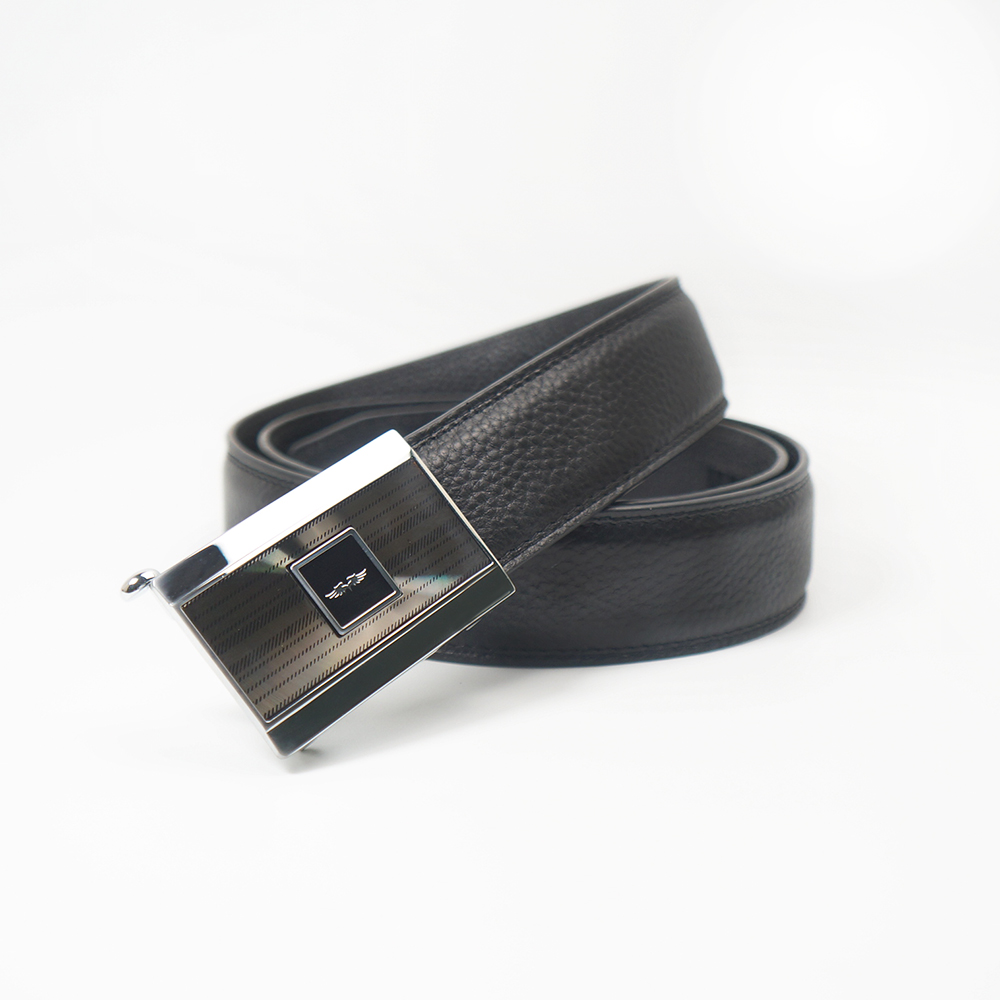 【頭層牛皮】自動扣真皮紳士腰帶 T3款 皮帶 高質感 西裝皮帶 商務皮帶 型男 上班族 自動扣 七夕 情人節 禮物, , large