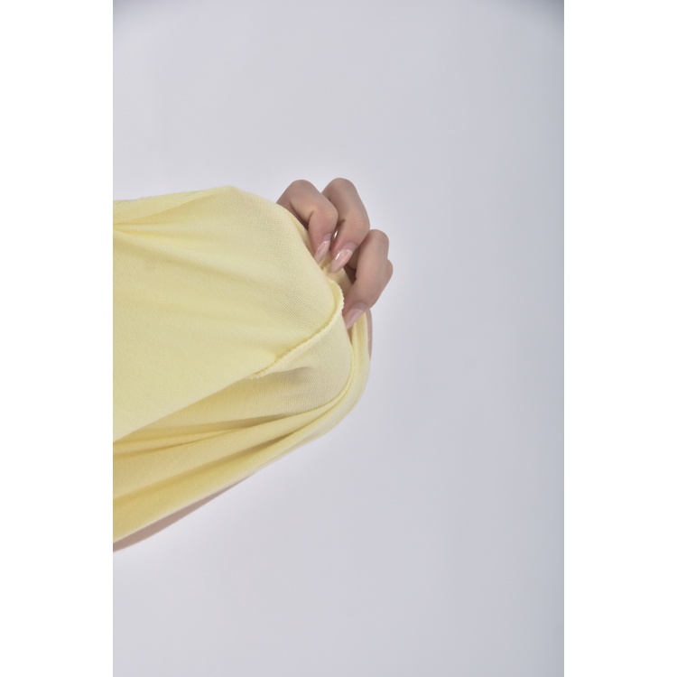 (M) 質感黃色短袖上衣二手衣, , large