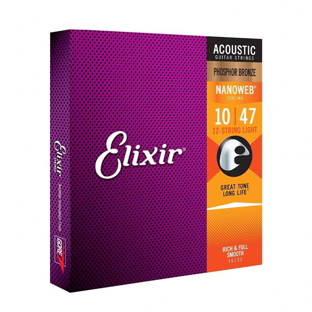 Elixir 16152 Nanoweb 薄包覆 民謠吉他套弦 10-47【敦煌樂器】, , large