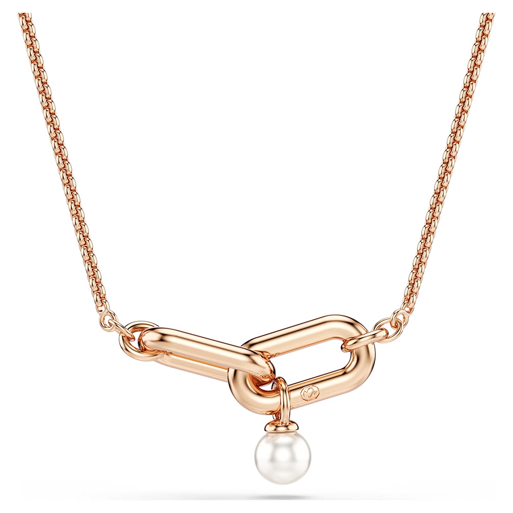 SWAROVSKI 施華洛世奇 Constella 優雅珍珠水晶項鍊-玫瑰金(5728589), , large