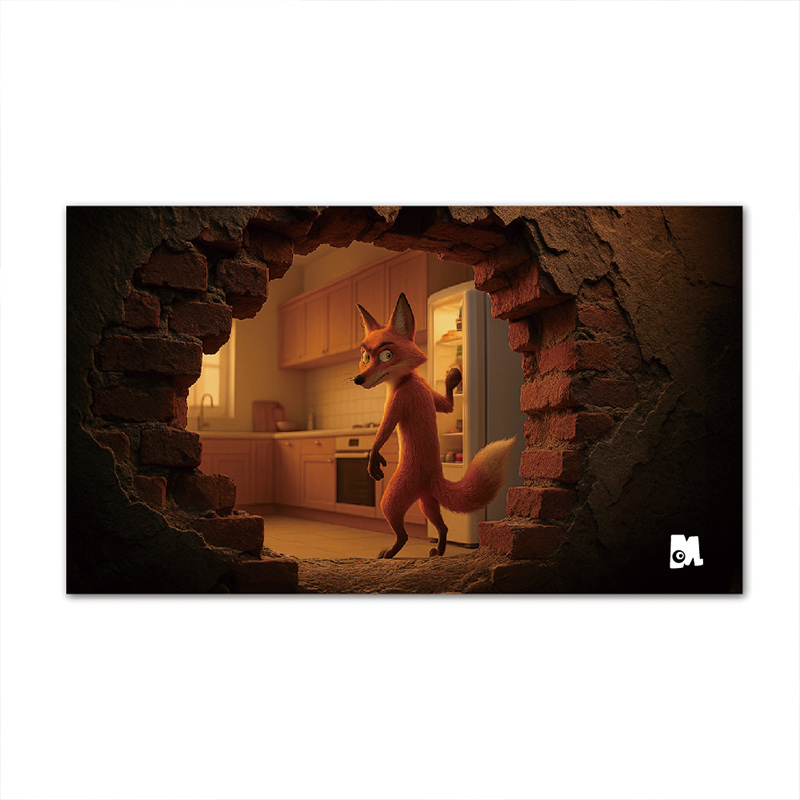 【怪獸】瑪思特 3D情境桌上墊 (60x34cm) -狡猾狐, , large