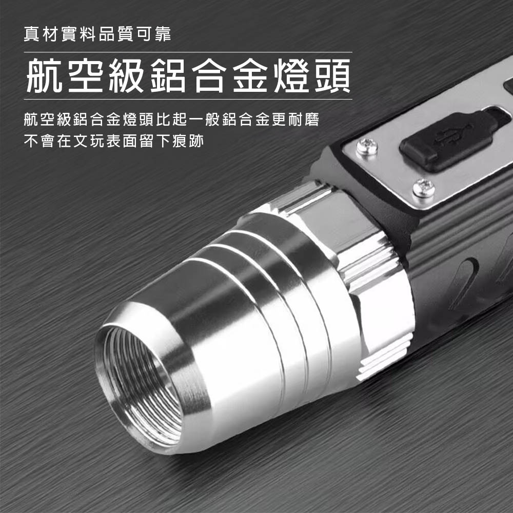 [HANLIN]-6in1 六光源鑑定手電筒燈 充電Typec 電量顯示 珠寶 翡翠 玉石 古玩 骨董 驗鈔 鈔票, , large