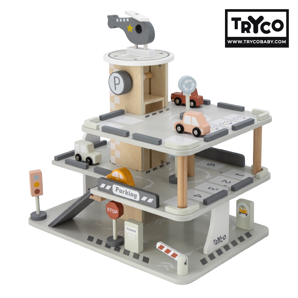 官方直營-僅限宅配【Tryco】大型木製停車場, , large