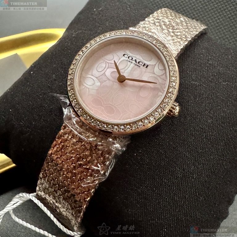 [星晴錶業]COACH手錶,28mm,CH00252粉紅色錶面玫瑰金錶殼玫瑰金色米蘭錶帶款, , large
