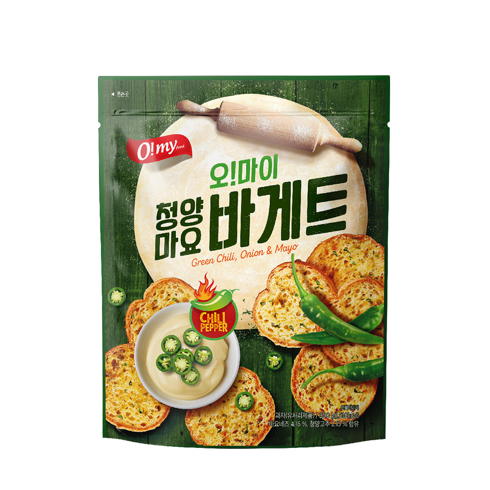 [韓麗國際]歐邁福法式麵包餅乾300g(香蒜奶油/青陽辣椒美乃滋)