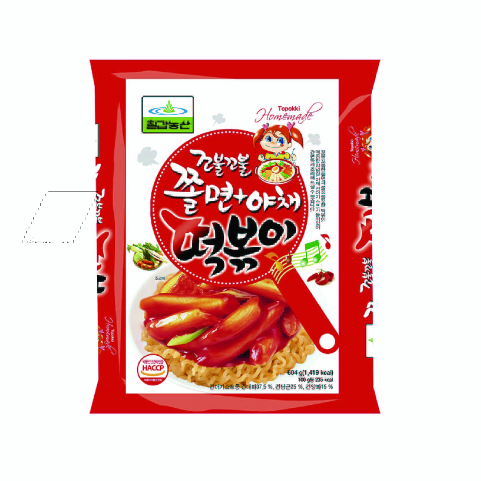 七甲農產-辣炒年糕QQ麵(含醬) 604g, , large