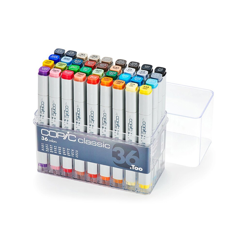 【COPIC】classic 第一代 方桿 麥克筆 36色 /盒裝(日本原裝進口), , large