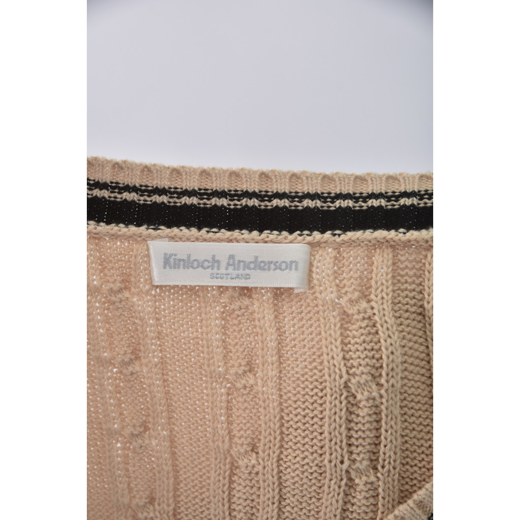 (M) kinloch anderson質感棉質純棉杏色上衣二手衣, , large