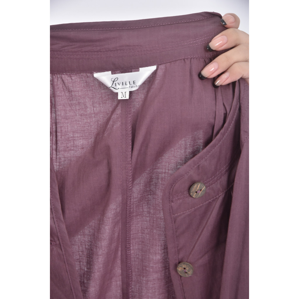 (S) liville棉質紫色洋裝二手衣, , large