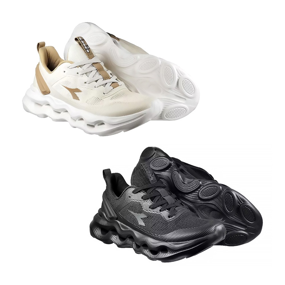 DIADORA迪亞多那 輕量時尚運動鞋 女運動鞋 女鞋 輕盈 透氣 彈性 吸震 緩衝 足弓支撐 氣墊乳膠鞋墊 卡其 黑