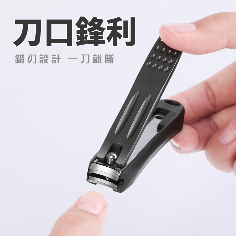 Stainless Steel Nail Clipper with Catcher, No-Splash Design, Fingernail and Toenail Trimmer, SUNDEN SD1448-1449, , large